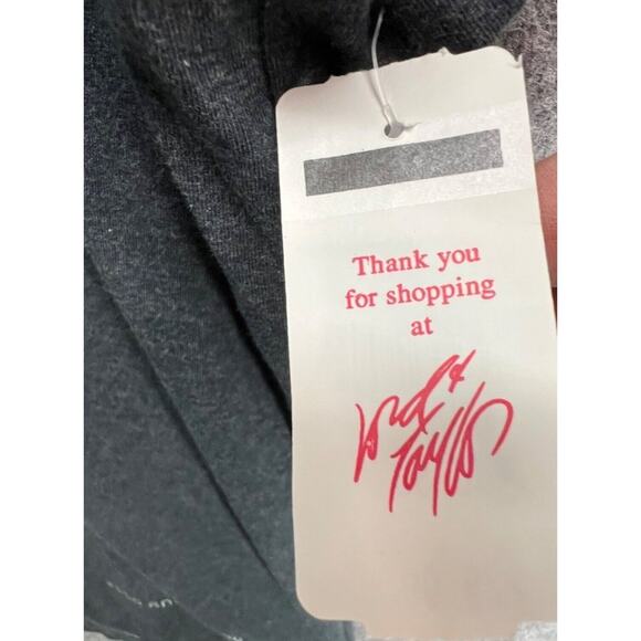 Liz Claiborne Top Womens XL Gray Striped Glitter Tee Short Sleeve Travel Resort - Picture 13 of 16